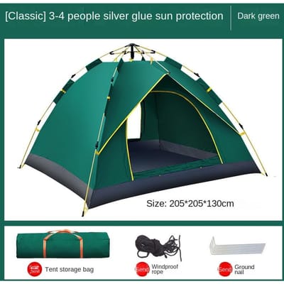 Tent Buiten Kamperen Automatische Kampeerbenodigdheden Zonwering Regenbestendig Buitenuitrusting Draagbaar Bouwvrij 200*145*125cm