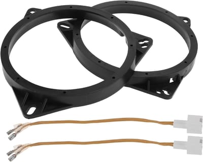 Tweeter Speaker Spacer Ring Adapter voor Nissan Qashqai - ABS Zwart, Waterdicht met Audiokabels voor Voor- en Achterdeuren