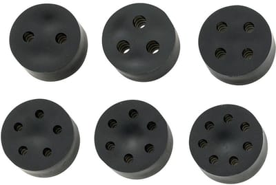 TRU COMPONENTS TC-10820764 TC-MH14-4A203 Meervoudig dicht-inzetstuk PG11 4 x 1.3 - 2.3 mm Rubber Zwart 50 stuk(s)