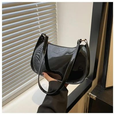 Dames Handtas van Lakleer Veelzijdige Mode Schoudertas Casual Pendeltassen Meisje Designer Rits Handtas Koreaans 2025