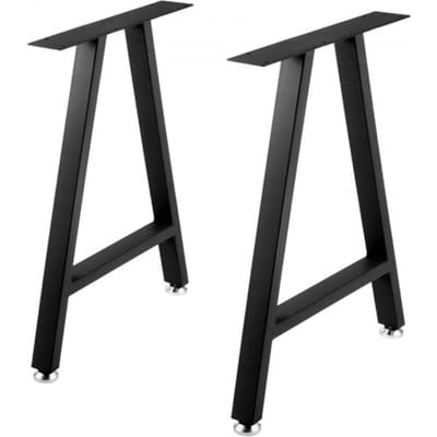 VEVOR DIY A-Type Tafelpoten 71,1x45 cm A-Frame Tafelpoot Volledig Gelast 1200 lbs Zwart Zandpatroon DIY A-type Tafelpoten Gemaakt van Staal met Verstelbare Vloerbeschermers en 0,24" Voorgeboorde Gaten