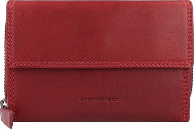 Jack Kinsky Montreal Portemonnee RFID-bescherming Leer 13.5 cm - Dames - Horizontaal - rot