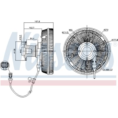 Koppeling, radiatorventilator NISSENS 86228