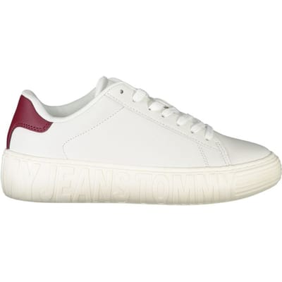 Tommy Hilfiger Witte Leren Dames Sneaker