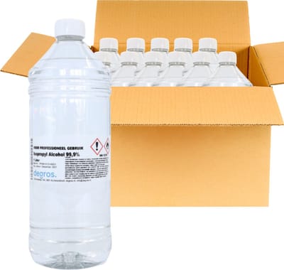Isopropanol Alcohol 99,9 procent 1 liter - Doos van 12 flessen Doos van 12 flessen Degros