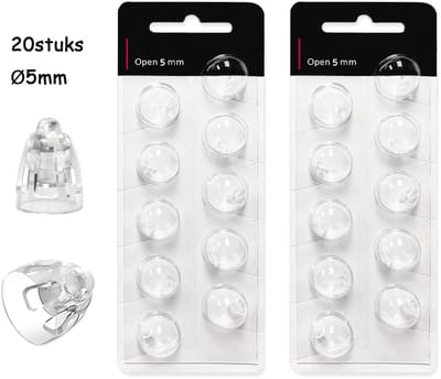 20 stuks - gehoorapparaat dopjes - geschikt voor Oticon Minifit - Open ventilatie 5 mm - Siliconen - Vervangende oordopjes - Accessoires voor gehooraparaten