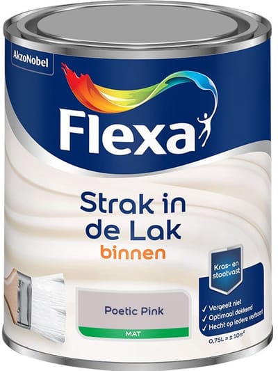 Flexa - Strak In De Lak Binnenlak Mat - Poetic Pink - Mengverf - 750 Ml