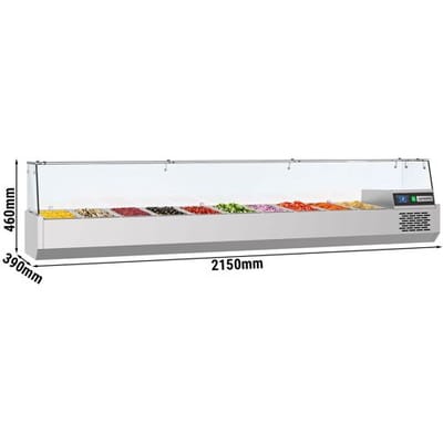 GGM Gastro Kühlaufsatzvitrine PREMIUM - 2150x390mm - 10x GN 1/3