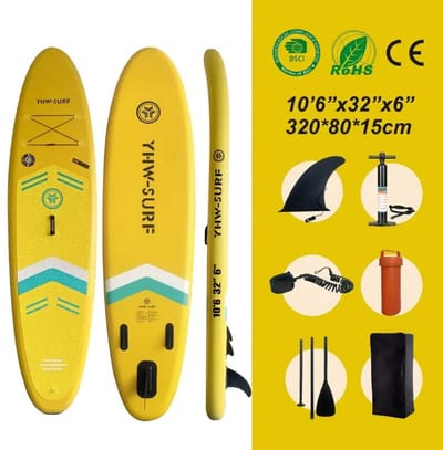 Bovista Sup Board - Opblaasbaar - Supboard - Sup Boards - Paddle - Kayak - 320cm - Geel