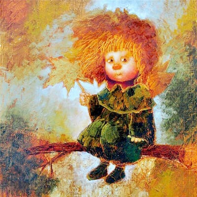Ronde Diamond schilderij jongen op de boom borduurwerk kruissteek Strass mozaïek Home Decor 30x30CM orange