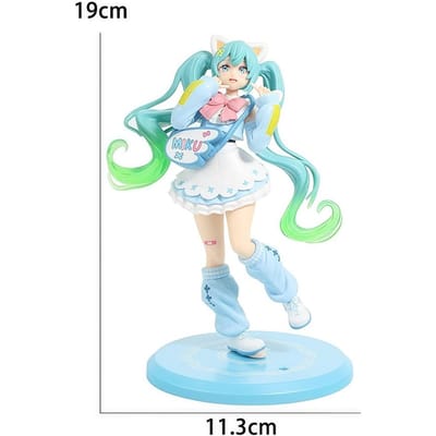 19cm Kattenoren Dienstmeisje Hatsune Miku Fancy Bureau Schattig Meisje Actiefiguur Anime Figuur Kawaii Meisje Model Duurzaam Speelgoed Schattig Decoratief