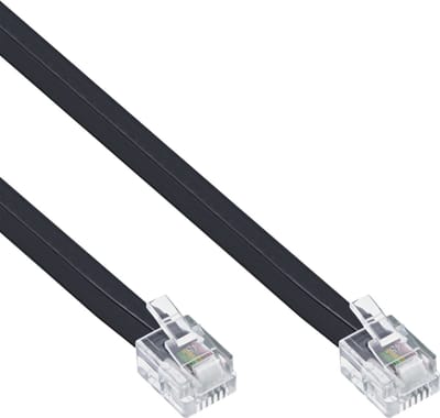 InLine RJ12 5m telefoonkabel Zwart