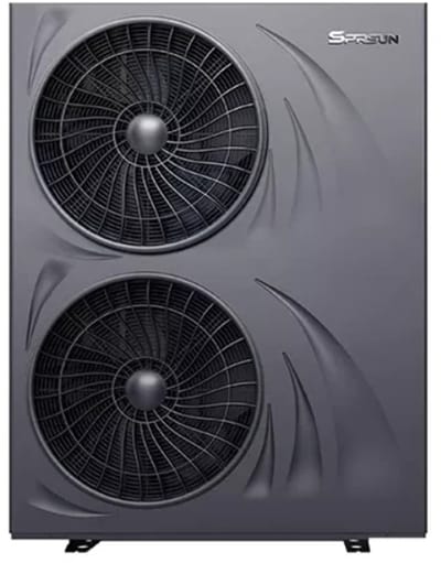 SPRSUN R290 Ultra Silence Monobloc Warmtepomp 6/9/12/15/18 kW Modellen Propaan 75 graden