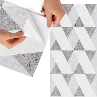 Tulup Meubelfolie - Eenvoudig mozaïek Meubel Wrap Folie - 75x150 cm - Wit Meubelfolie - Wrapfolie Keuken - Minimalist Meubelfolie - Decoratiefolie - Tafeldecoratie - Achtergronden en patronen