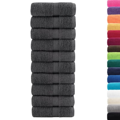 vidaXL - Gastendoekjes - SOLUND - 10 - st - 600 - g/m² - 30x50 - cm - antraciet
