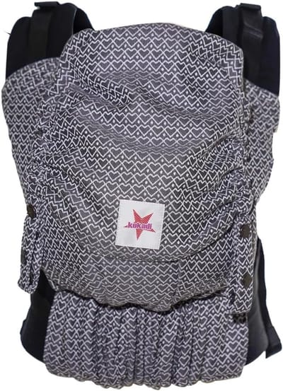 Babydrager - Draagzak - Baby Comfortabel Dragen - Ergonomisch Meegroeiend - 0-18 Maanden - Grijs Wit