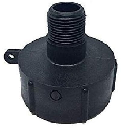 Dailygoods Water Tank Adapter - 1000L - 60mm Outlet - Plastic - Fittings - Geschikt voor water tank - 1 Inch naar 0.75 Inch