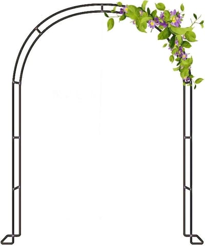 Rozenboog Metaal - Klimhulp Tuin - Planten Versieren - Versterkte Stalen Buizen - 300 x 220 cm - Zwart