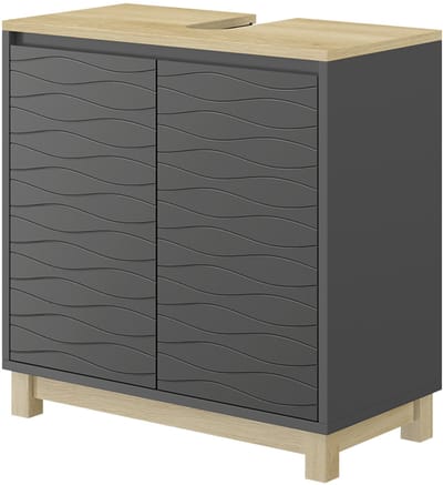 Vicco Livia Wastafelonderkast – 60 x 60 cm met 2 deuren Antraciet
