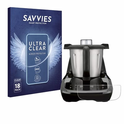 Savvies - Screenprotector voor SilverCrest Monsieur Cuisine compact - Folie Beschermfolie transparant 18 Stuks