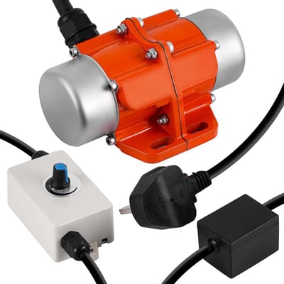 Elektrische Trilmotor - Vibratiemotor Industriemotor - Materiaal Transport - Instelbare Snelheid - 30 Watt - Aluminium