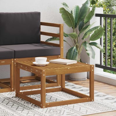 vidaXL - Tuin - Tafel - Massief - Acacia - Hout - Naturel - 59 - x - 59 - x - 37 - cm