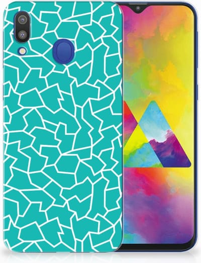 Samsung Galaxy M20 (Power) Hoesje maken Cracks Blue