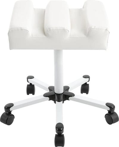 Collox Pedicurekruk - Voetsteun - Manicure - In hoogte verstelbaar - Met wielen - Maximaal gewicht 5 kg - Wit