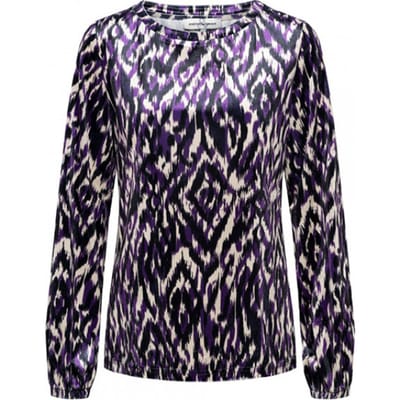 &Co Woman &co women top doris random ikat purple