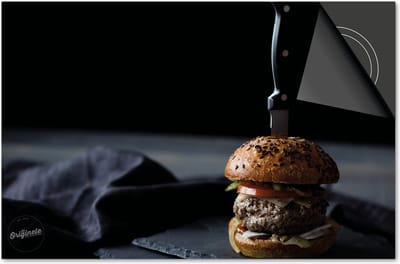 Inductie beschermer 60x60 - afdekplaat inductie mat - Dietrix Kookplaat beschermer - Exclusief - Food - Hamburgertje