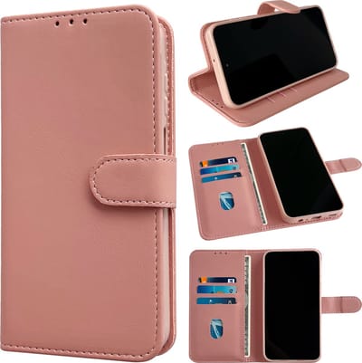 Casemania Hoesje Geschikt voor Samsung Galaxy A35 - Roze - Portemonnee Book Case - Pasjeshouder en Magneetlipje