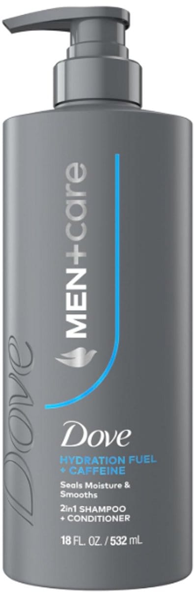 Dove Men+Care Hydration Fuel 2 in 1 Shampoo + Conditioner met Cafeïne (532ml) – Hydraterende Shampoo voor Mannen – Voedt & Verzacht Droog Haar