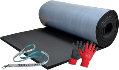 Isolatieplaten Rubber - Zelfklevende Platen - Thermisch Isoleren - Gesloten Celstructuur - 32 mm 3 m - Zwart