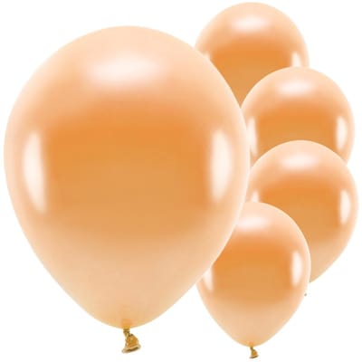 Partydeco ballonnen - 100x stuks - oranje - biologisch afbreekbaar - milieu vriendelijke feestversieringen - rond - feestartikelen