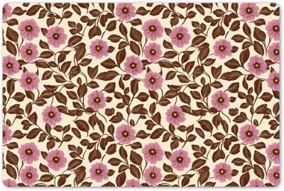 Placemats 45x30 cm - Placemat kunststof - 1 stuk - Bloemen - Bladeren - Kleurrijk - Borden onderleggers - Decoratie voor op tafel - Keuken tafeldecoratie accessoires - Vinyl onderlegger - Tafelversiering
