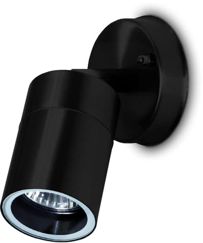 Kwazar - Buitenlamp Wand, Buitenwandlampen Plafondlamp - Wandlamp Plafondlamp Buiten Gevellamp - Spot Buiten max. 35W, GU10 IP44 - Weerbestendige verlichting - LILI, Zwart