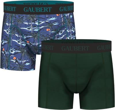 Bamboe Boxershorts Heren | Maat S | Gaubert | Trendy Felle Kleuren | 2 Stuks | Turquoise Vissen