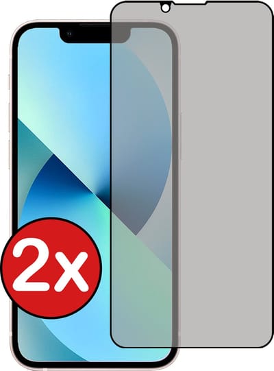 Screenprotector - 2 Stuks - Geschikt voor Apple iPhone 14 - Privacy Filter - Beschermglas - Gehard Glas - Tempered Glass - Screen Protector