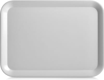 Grijs dienblad rechthoek melamine 44 x 32 cm - Keukenbenodigdheden - Dranken serveren