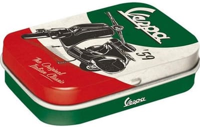 Vespa '59 - The Original Italian Classic - Pepermunt Metalen blikje - Mint box 4 x 6 cm