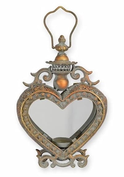 Boutique Trukado - Hartvormige Lantaarn staand en hangend 27,8cm - mooi gemaakt, met fijne details