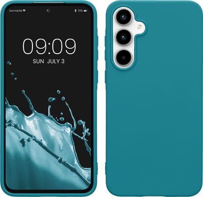 kwmobile telefoonhoesje geschikt voor Samsung Galaxy A55 5G - Hoesje voor smartphone - Back cover in petrol
