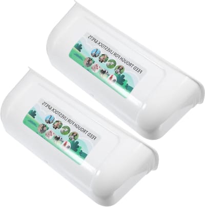 Pluimveevoederbak - Voerbak kippen - Automatisch voeren - Afgeronde randen - 27 cm - Wit