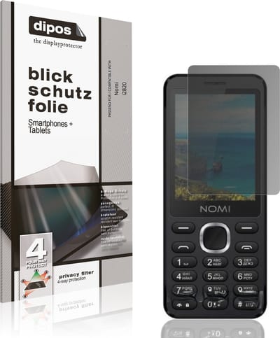 dipos – Matte Privacy Screenprotector geschikt voor Nomi i2820 | Anti-Spy Beschermfolie