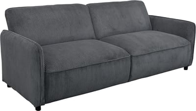 Alicia-Slaapbank - 3-zits - Antraciet Corduroy