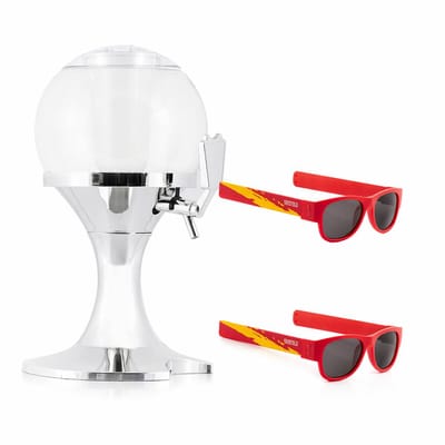 Pack Bierdispenser met koeling InnovaGoods en 2 opvouwbare zonnebrillen Sunfold Spain Red