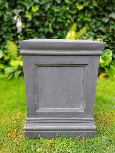 Sokkel Zuil - Standaard Pilaar - Binnen Buiten - Vorstbestendig Fiberclay - 75cm Hoog - Donkergrijs