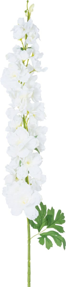 Easyplants | Kunstbloem Delphinium 105 cm wit | Zijde | Nepbloemen | wit | Onderhoudsvrij | Kant-en-klaar
