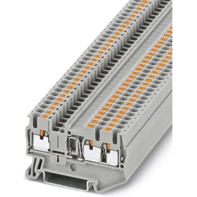 Phoenix Contact 3210253 Doorgangsserieklem 5.2 mm Snelaansluiting Grijs 50 stuk(s)