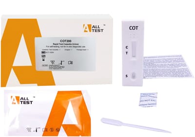 Cotinine Urine Test – 1 stuk – Detectie van nicotinegebruik – Resultaat in 5 minuten – Cut-off 200 ng/mL – Inclusief pipet & handleiding